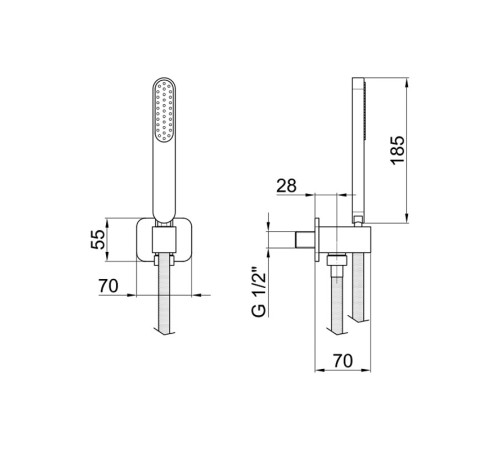 Душевой гарнитур Webert Shower Set AC0847560, черный