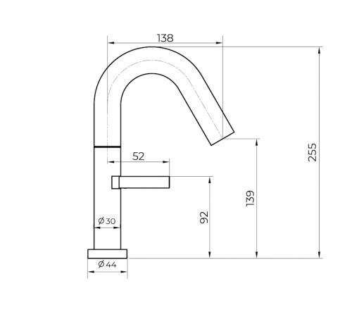 Cмеситель для раковины Knotlor SS-30/BL, черный
