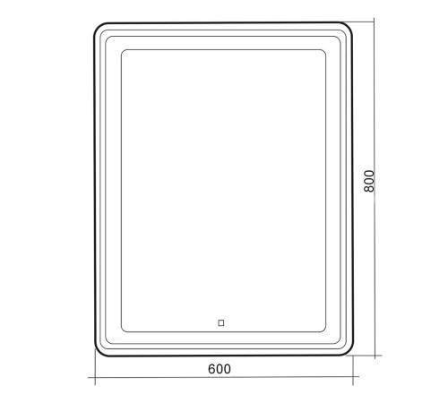 Зеркало RAVAL Сигма Sgm.02.600x800/W/RL, 60 см