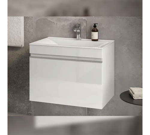 Тумба с раковиной подвесная Velvex Pulsus tp.PUL.PUL.70.1Y белый глянец, 70 см