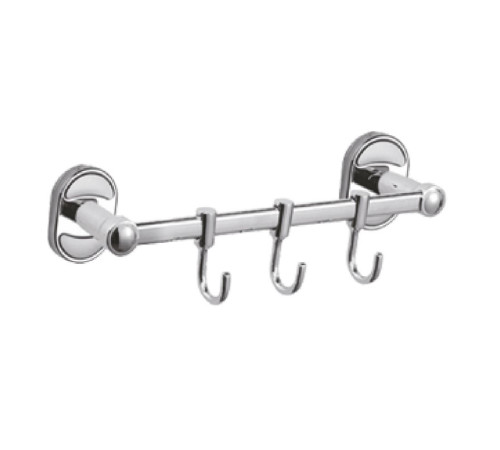 Планка с крючками для полотенец Haiba HB1915-3, хром