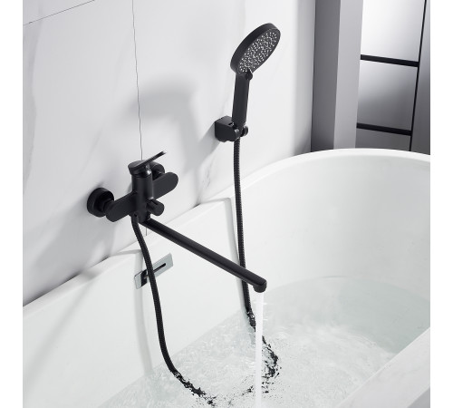Смеситель для ванны Shevanik S4322H, черный