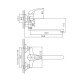 Смеситель для ванны Cron CN2103-2, хром