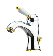 Смеситель для раковины Fiore IMPERIAL 83CO5221, хром/золото