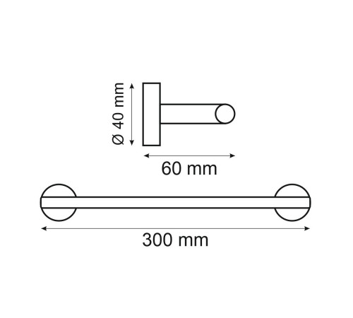Полотенцедержатель 30 см Webert Rimini RI500501010, золото