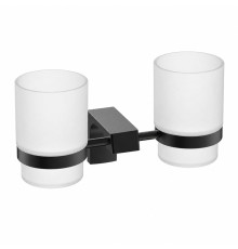 Стакан для ванной двойной FRAP F30608-6, черный