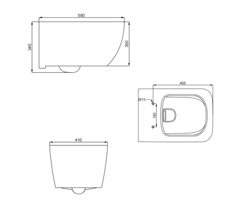Унитаз подвесной SMARTFLOW VIGENTE безободковый с микролифтом SMF811-WH, белый