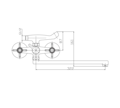 Смеситель для ванны Haiba HB2124, хром