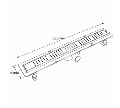Душевой лоток GAPPO G88007-56, черный