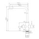 Смеситель для кухни с подключением фильтра Esko Kitchen GR 05 B/K05B, черный