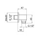 Шланговое подключение Webert AC0337015, хром