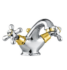 Смеситель для раковины Fiore MARGOT SKY (SWAROVSKI®) 01CO0622, хром/золото