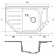 Кухонная мойка GranFest CORNER 800E, черный