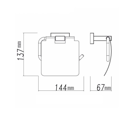 Держатель для туалетной бумаги Shevanik SG5605H, черный