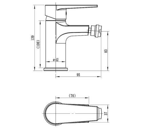 Смеситель для биде Esko BT45B, черный