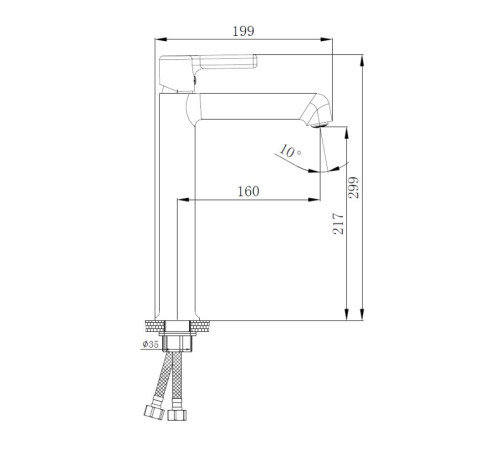Смеситель для раковины Haiba HB11814-7, черный