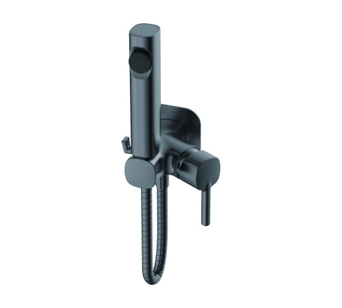 Гигиенический душ со смесителем Haiba HB5518-3, оружейная сталь