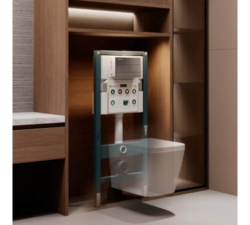 Инсталляция для подвесного унитаза Knotlor ISWC503FG, бирюзовый (серия 2)