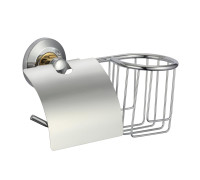 Держатель для туалетной бумаги и освежителя Savol S-L07151, сатин