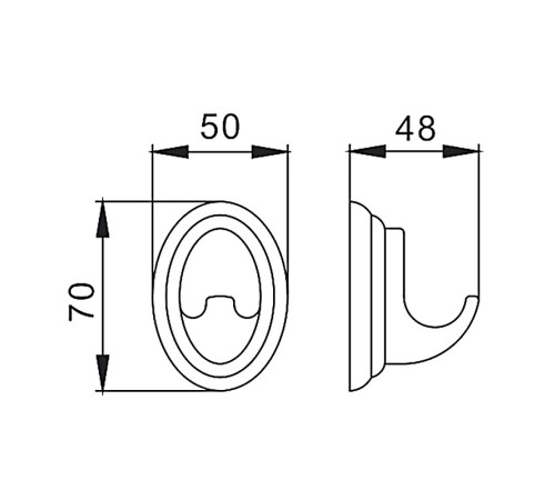 Крючок для ванной комнаты FRAP F1505-1, хром