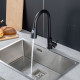 Смеситель для кухни с выдвижным изливом и режимом душ FRAP F60991-6, черный