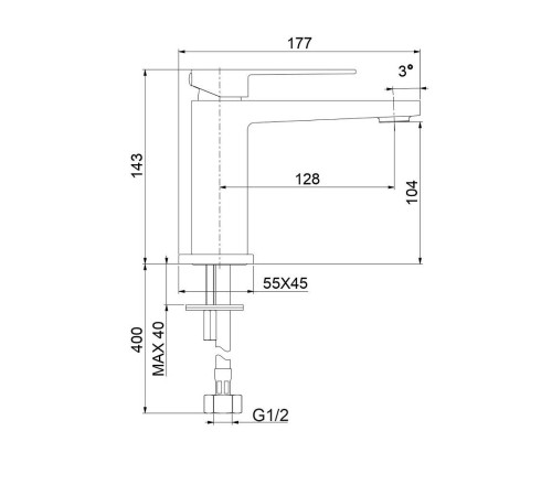Смеситель для раковины Webert Pegaso PE830102740SSE, белый