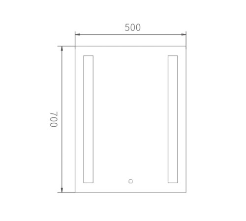Зеркало с LED подсветкой Haiba HB663, 50x70