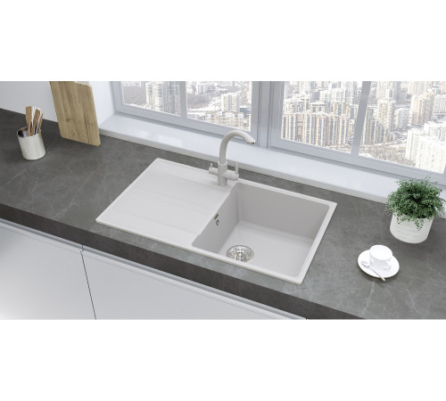 Кухонная мойка Ulgran Quartz Prima 850-04, платина