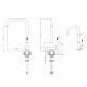 Смеситель для кухни Voda Kitchen K57B, черный