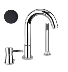 Смеситель на борт ванны Webert Rimini RI850701560, черный