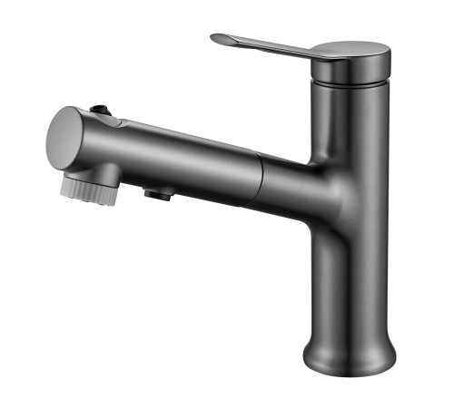 Смеситель для раковины многофункциональный Raffine F281T, оружейная сталь