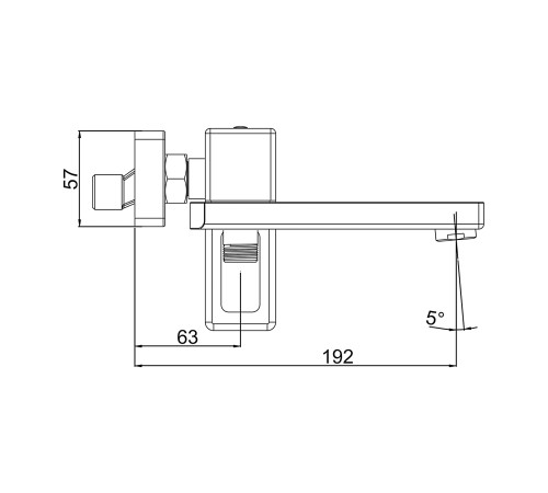 Смеситель для ванны GAPPO G3217-8, белый