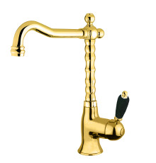 Смеситель для раковины Fiore IMPERIAL BLACK 89OO5225, золото