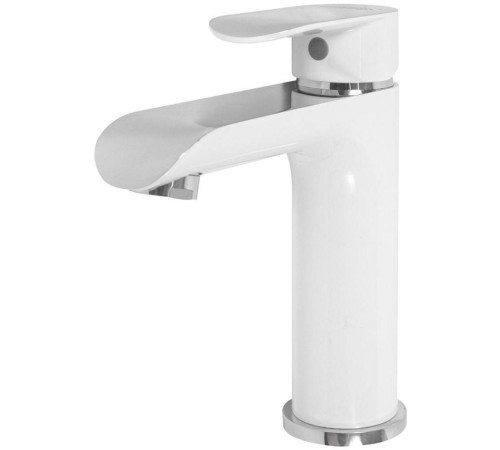 Смеситель для раковины Hansberge H1033W, белый/хром