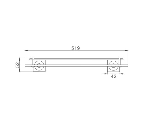 Полка стеклянная Haiba HB8507, хром