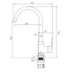 Смеситель для кухни WesnaArt RAY RAY11-110, хром