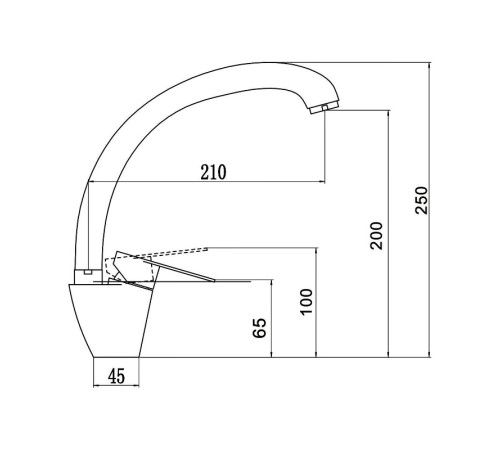 Смеситель для кухни Fmark FS8234C, матовое золото