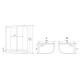 Душевая кабина Timo Standart Black T-6602BL, 120x85x220