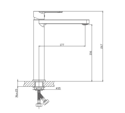 Смеситель для раковины Haiba HB11617, хром