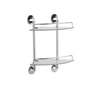 Полка стеклянная угловая Haiba HB1607-2, хром