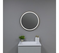 Зеркало Silver Mirrors Делуна/Deluna D700 TX (алюм. профиль, цвет черный, бесконтактный сенсор)