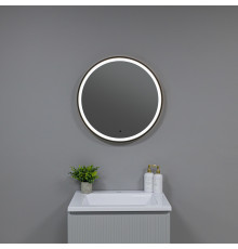 Зеркало Silver Mirrors Делуна/Deluna D700 TX (алюм. профиль, цвет черный, бесконтактный сенсор)