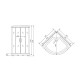 Душевая кабина Timo Lux TL-1502, 90x90x230