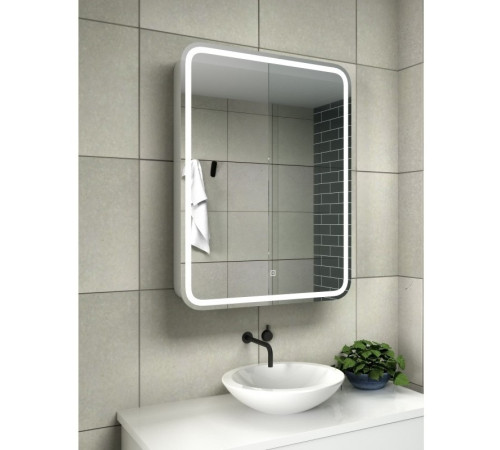 Зеркало-шкаф с LED подсветкой Relisan ANGELICA Гл000024694, 60x80
