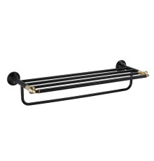 Полка для полотенец Fixsen Luksor FX-71615B, черный/золото