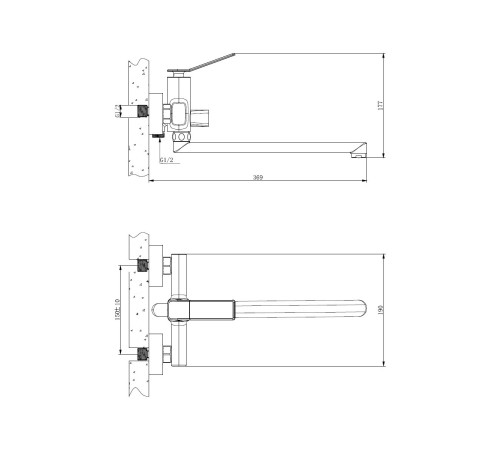 Смеситель для ванны BELZ B22618, хром
