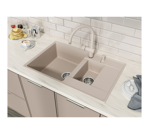Кухонная мойка Grandex Aqua Topline 600113, бежевый