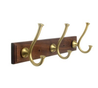 Планка с тремя крючками Bronze de Luxe FOREST 10708G, матовое золото