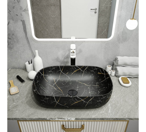 Раковина чаша Maretti FL13NS66-560MR, черный мрамор