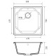 Кухонная мойка GranFest UNIQUE 500, топаз